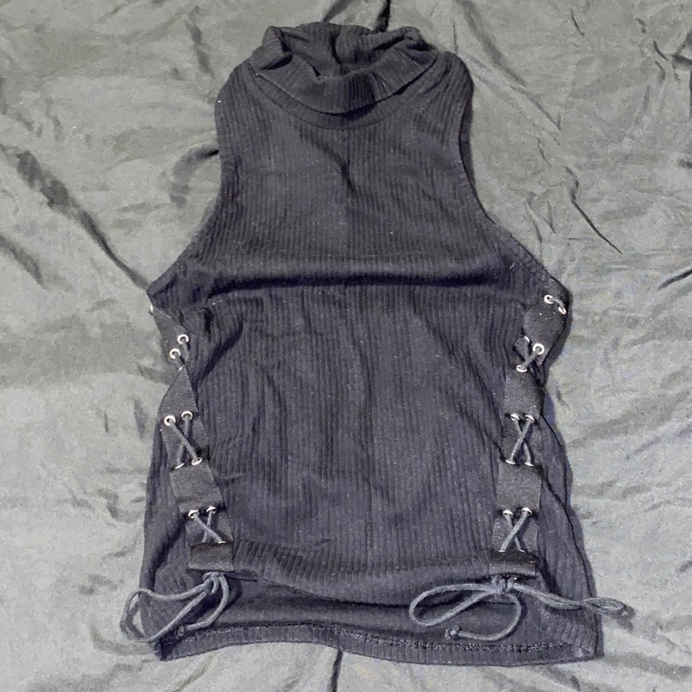 Turtle Neck Halter Top